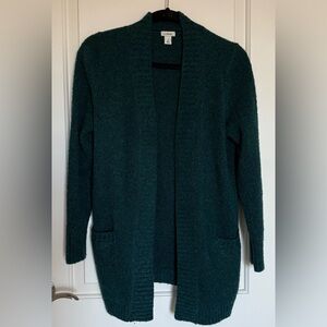 NWOT L.L. Bean Women's Deep Green Cardigan